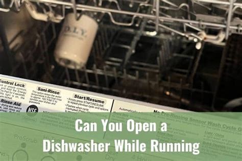 can you open a dishwasher while it's running